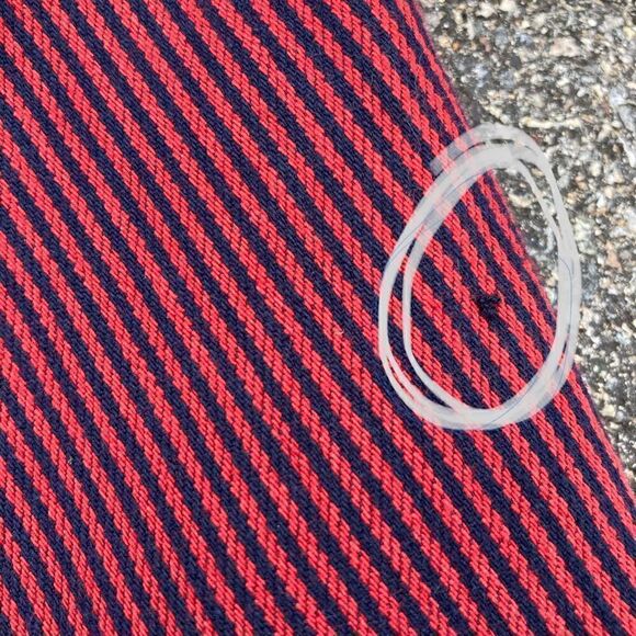 Ralph Lauren LRL, Red & Navy Pinstripe Pants Modern Straight Leg Denim 2P Petite - Picture 9 of 12